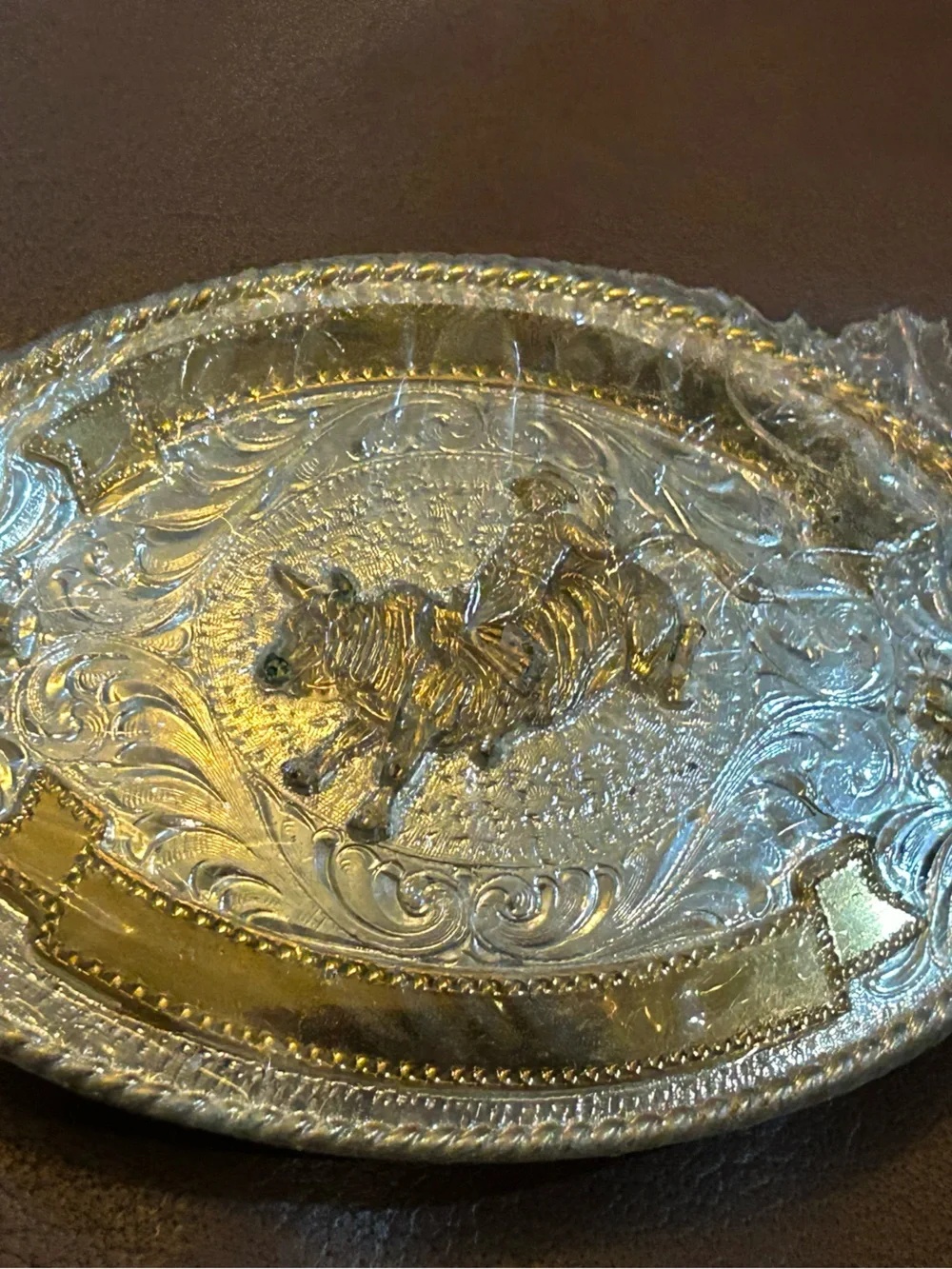 New award designs silversmith Men bull rider belt buckle
